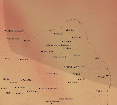 Map of the average cloud coverage across Romania for the solar eclipse of 02/10/2195