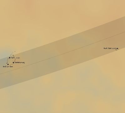 Map of the average cloud coverage across Mauritius for the solar eclipse of 04/04/2201