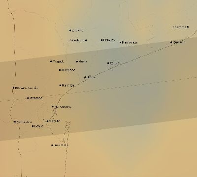 Map of the average cloud coverage across Mozambique for the solar eclipse of 04/04/2201