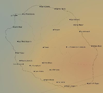Map of the average cloud coverage across Réunion for the solar eclipse of 04/04/2201