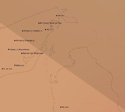 Map of the average cloud coverage across Brunei for the solar eclipse of 09/28/2201