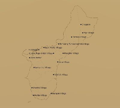 Map of the average cloud coverage across Guam for the solar eclipse of 02/02/2204