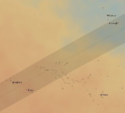 Map of the average cloud coverage across French Polynesia for the solar eclipse of 01/21/2205