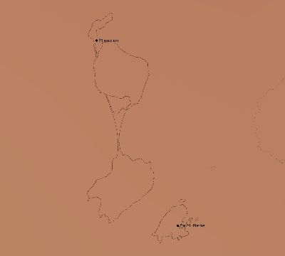 Map of the average cloud coverage across Saint Pierre and Miquelon for the solar eclipse of 07/17/2205