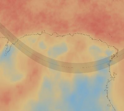 Map of the average cloud coverage across Antarctica for the solar eclipse of 01/10/2206