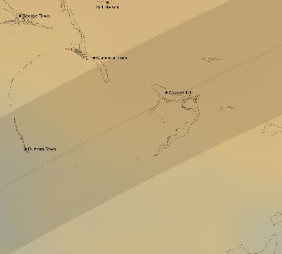 Map of the average cloud coverage across Bahamas for the solar eclipse of 05/15/2208