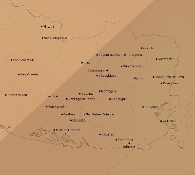 Map of the average cloud coverage across El Salvador for the solar eclipse of 05/15/2208
