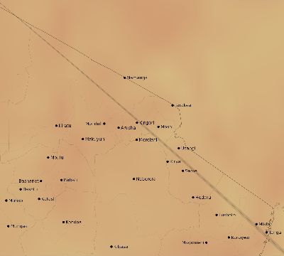 Map of the average cloud coverage across Tanzania for the solar eclipse of 11/09/2208