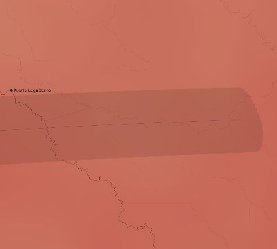Map of the average cloud coverage across Colombia for the solar eclipse of 03/15/2211