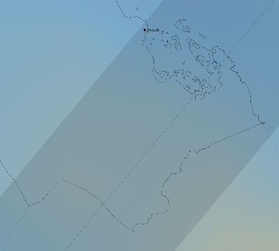 Map of the average cloud coverage across Eritrea for the solar eclipse of 03/04/2212
