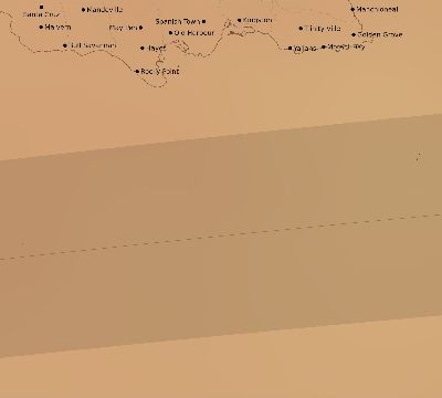 Map of the average cloud coverage across Jamaica for the solar eclipse of 08/27/2212
