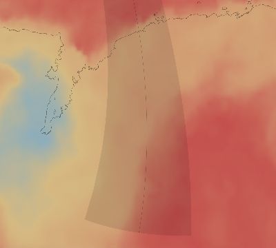 Map of the average cloud coverage across Antarctica for the solar eclipse of 08/17/2213