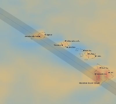 Map of the average cloud coverage across United States for the solar eclipse of 06/28/2215