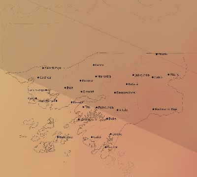 Map of the average cloud coverage across Guinea-Bissau for the solar eclipse of 10/09/2219
