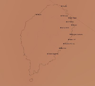 Map of the average cloud coverage across São Tomé and Príncipe for the solar eclipse of 10/09/2219