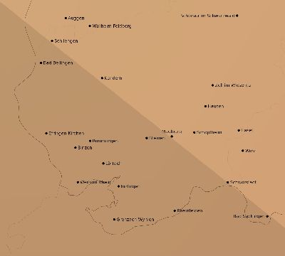 Map of the average cloud coverage across Germany for the solar eclipse of 09/27/2220