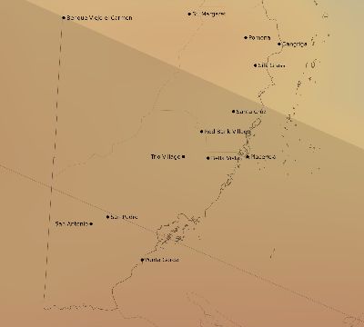 Map of the average cloud coverage across Belize for the solar eclipse of 07/28/2223