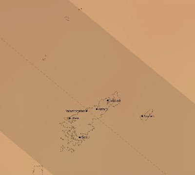 Map of the average cloud coverage across Japan for the solar eclipse of 12/01/2225