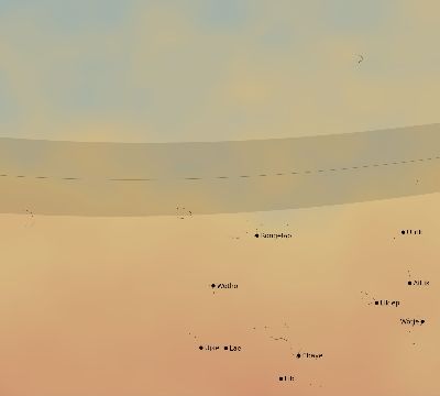 Map of the average cloud coverage across Marshall Islands for the solar eclipse of 12/01/2225