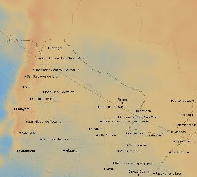 Map of the average cloud coverage across Argentina for the solar eclipse of 11/20/2226