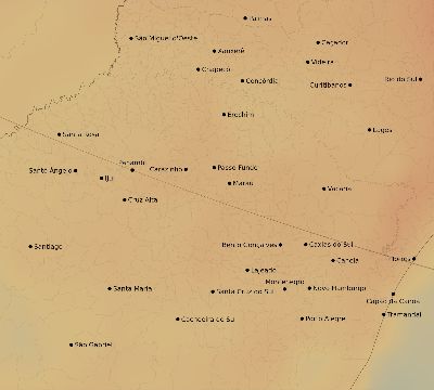 Map of the average cloud coverage across Brazil for the solar eclipse of 11/20/2226