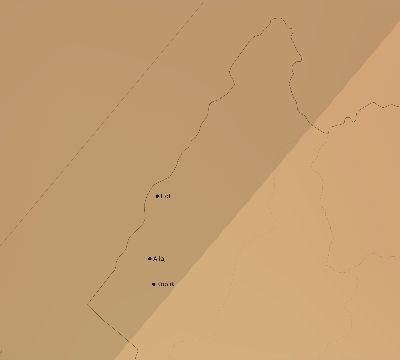 Map of the average cloud coverage across Albania for the solar eclipse of 05/16/2227