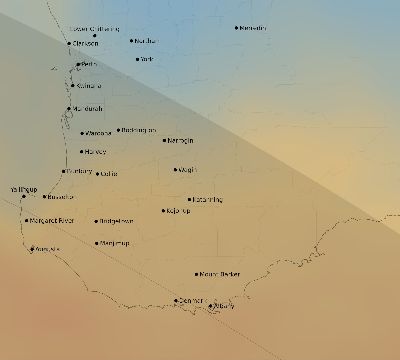 Map of the average cloud coverage across Australia for the solar eclipse of 11/09/2227