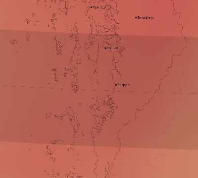 Map of the average cloud coverage across Myanmar for the solar eclipse of 09/18/2229