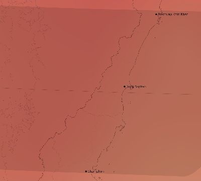 Map of the average cloud coverage across Thailand for the solar eclipse of 09/18/2229