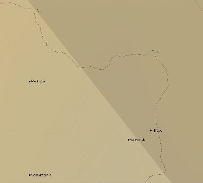 Map of the average cloud coverage across Ukraine for the solar eclipse of 09/18/2229