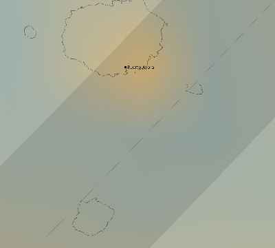 Map of the average cloud coverage across Ecuador for the solar eclipse of 03/15/2230
