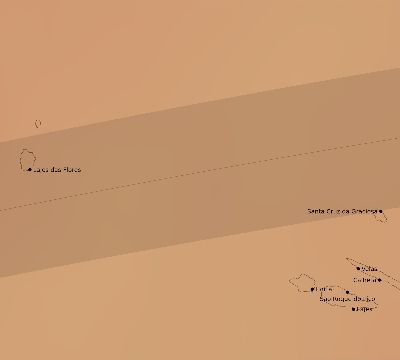 Map of the average cloud coverage across Portugal for the solar eclipse of 03/15/2230