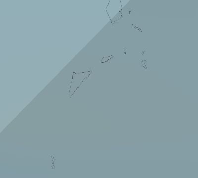 Map of the average cloud coverage across Turks and Caicos Islands for the solar eclipse of 03/15/2230