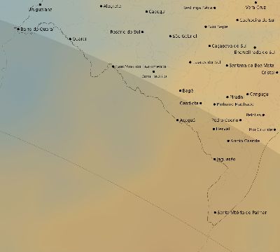 Map of the average cloud coverage across Brazil for the solar eclipse of 08/28/2231