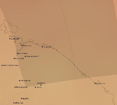 Map of the average cloud coverage across Russia for the solar eclipse of 07/18/2232