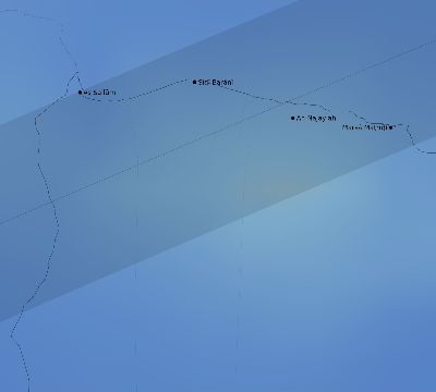 Map of the average cloud coverage across Egypt for the solar eclipse of 07/08/2233