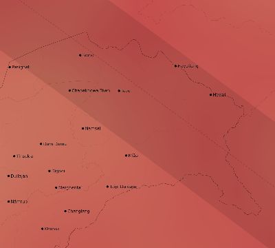 Map of the average cloud coverage across India for the solar eclipse of 07/08/2233