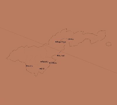 Map of the average cloud coverage across American Samoa for the solar eclipse of 12/31/2233