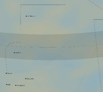 Map of the average cloud coverage across Mauritania for the solar eclipse of 12/21/2234