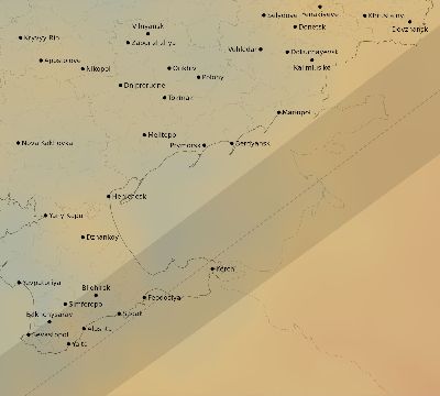 Map of the average cloud coverage across Ukraine for the solar eclipse of 05/06/2236
