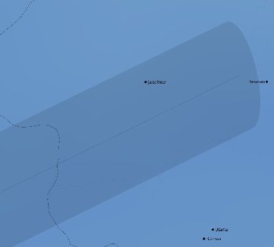 Map of the average cloud coverage across India for the solar eclipse of 12/12/2243