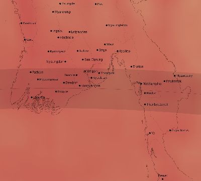Map of the average cloud coverage across Myanmar for the solar eclipse of 06/06/2244