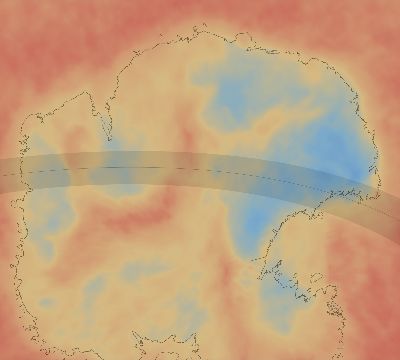 Map of the average cloud coverage across Antarctica for the solar eclipse of 11/20/2245