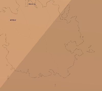 Map of the average cloud coverage across Micronesia for the solar eclipse of 03/26/2248
