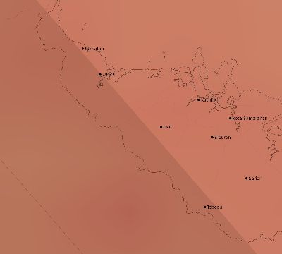 Map of the average cloud coverage across Malaysia for the solar eclipse of 09/18/2248