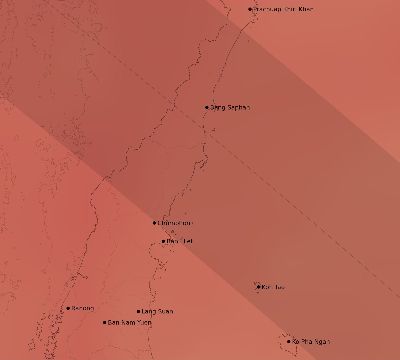 Map of the average cloud coverage across Thailand for the solar eclipse of 09/18/2248