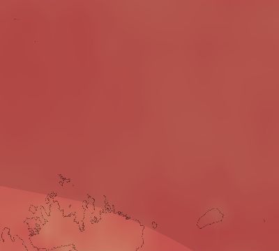 Map of the average cloud coverage across Svalbard and Jan Mayen for the solar eclipse of 03/15/2249