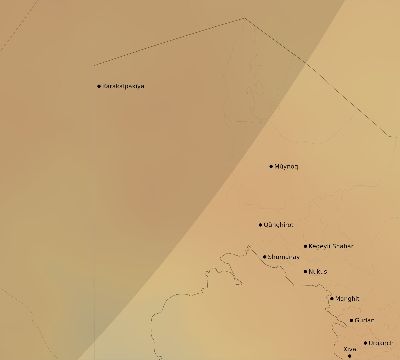 Map of the average cloud coverage across Uzbekistan for the solar eclipse of 03/15/2249