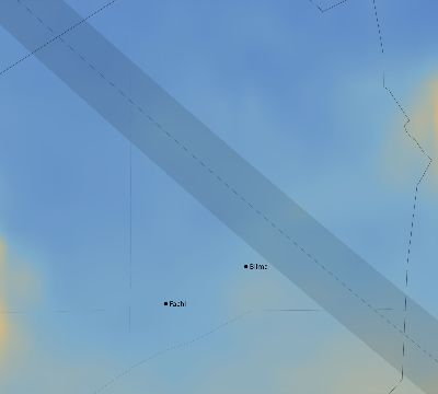 Map of the average cloud coverage across Niger for the solar eclipse of 07/19/2251