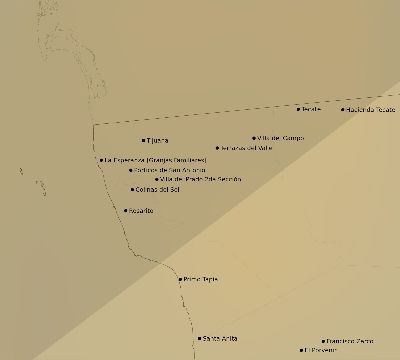 Map of the average cloud coverage across Mexico for the solar eclipse of 12/31/2252